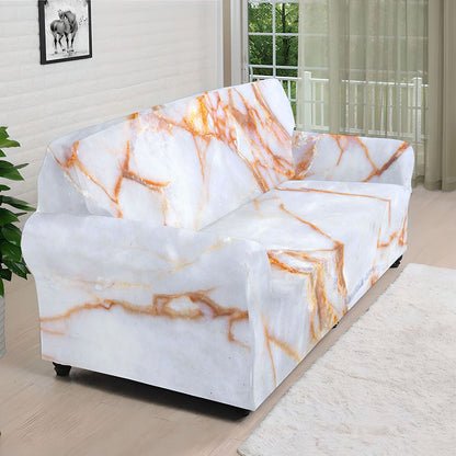 Grey Bronze Marble Print Sofa Cover