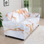 Grey Bronze Marble Print Sofa Cover