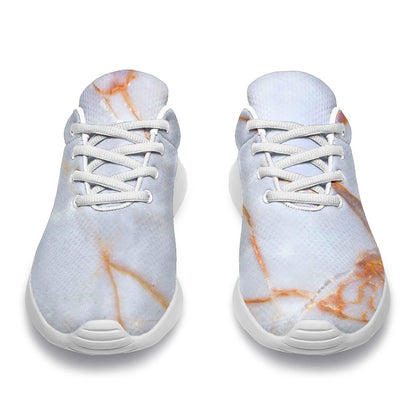 Grey Bronze Marble Print Sport Shoes GearFrost
