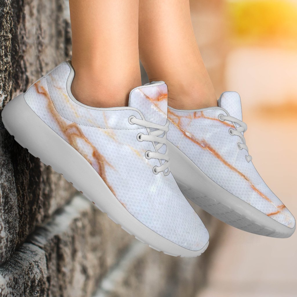 Grey Bronze Marble Print Sport Shoes GearFrost