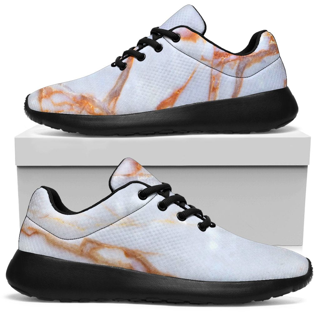 Grey Bronze Marble Print Sport Shoes GearFrost