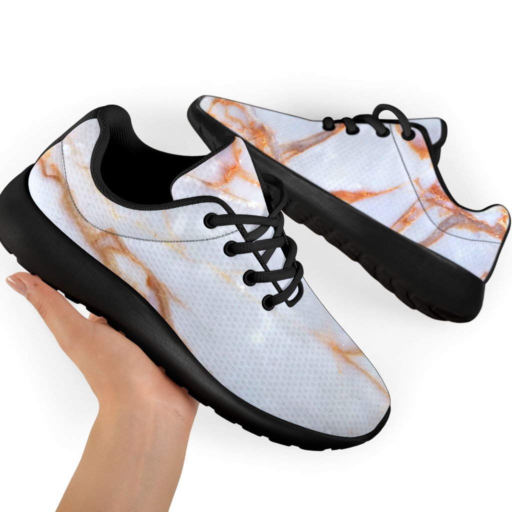 Grey Bronze Marble Print Sport Shoes GearFrost
