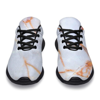 Grey Bronze Marble Print Sport Shoes GearFrost