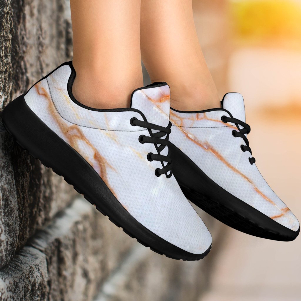 Grey Bronze Marble Print Sport Shoes GearFrost