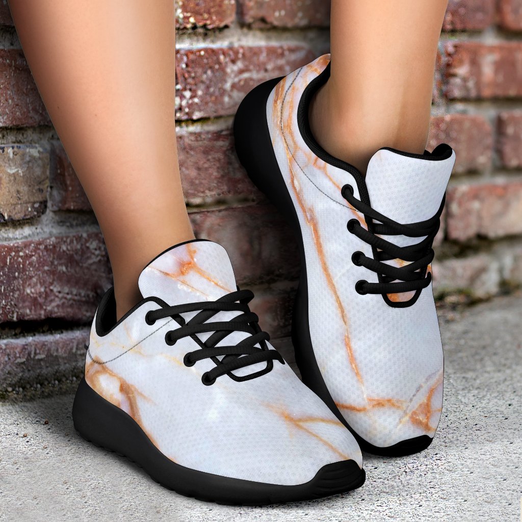 Grey Bronze Marble Print Sport Shoes GearFrost