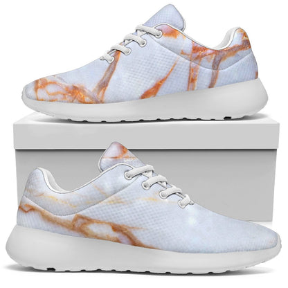 Grey Bronze Marble Print Sport Shoes GearFrost