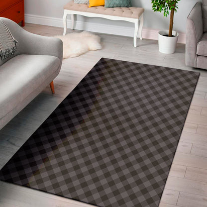 Grey Buffalo Plaid Pattern Print Area Rug