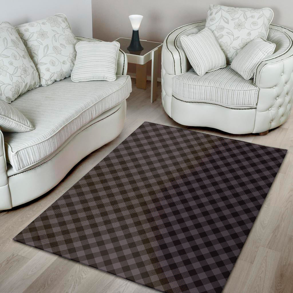 Grey Buffalo Plaid Pattern Print Area Rug
