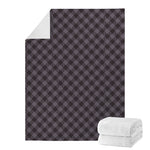 Grey Buffalo Plaid Pattern Print Blanket