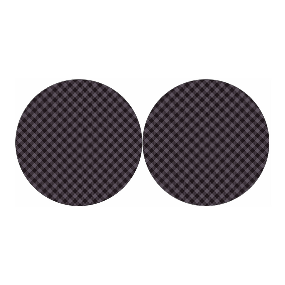 Grey Buffalo Plaid Pattern Print Car Coasters