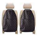 Grey Buffalo Plaid Pattern Print Car Seat Organizers