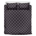 Grey Buffalo Plaid Pattern Print Duvet Cover Bedding Set