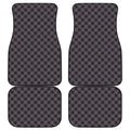 Grey Buffalo Plaid Pattern Print Front and Back Car Floor Mats