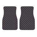 Grey Buffalo Plaid Pattern Print Front Car Floor Mats
