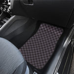 Grey Buffalo Plaid Pattern Print Front Car Floor Mats