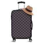 Grey Buffalo Plaid Pattern Print Luggage Cover
