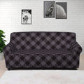 Grey Buffalo Plaid Pattern Print Sofa Cover