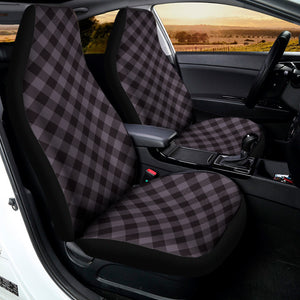 Grey Buffalo Plaid Pattern Print Universal Fit Car Seat Covers