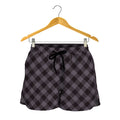 Grey Buffalo Plaid Pattern Print Women's Shorts