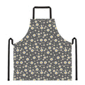 Grey Daisy Floral Pattern Print Apron