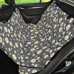 Grey Daisy Floral Pattern Print Pet Car Back Seat Cover