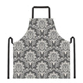 Grey Damask Pattern Print Apron