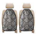 Grey Damask Pattern Print Car Seat Organizers