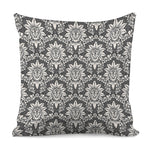 Grey Damask Pattern Print Pillow Cover