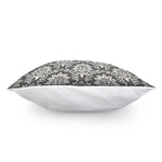 Grey Damask Pattern Print Pillow Cover