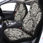 Grey Damask Pattern Print Universal Fit Car Seat Covers
