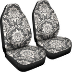 Grey Damask Pattern Print Universal Fit Car Seat Covers