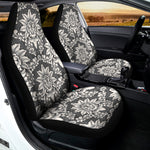 Grey Damask Pattern Print Universal Fit Car Seat Covers