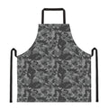 Grey Digital Camo Pattern Print Apron