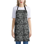 Grey Digital Camo Pattern Print Apron
