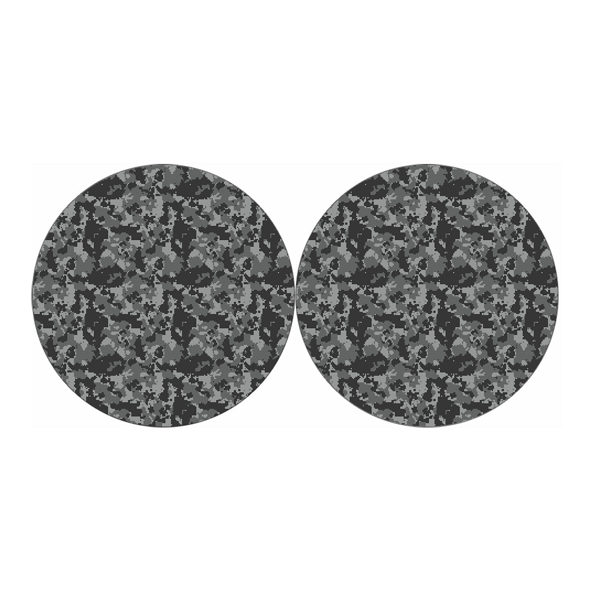 Grey Digital Camo Pattern Print Car Coasters
