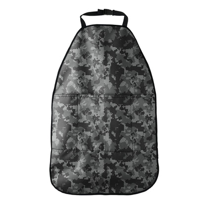 Grey Digital Camo Pattern Print Car Seat Organizers