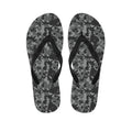 Grey Digital Camo Pattern Print Flip Flops
