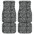 Grey Digital Camo Pattern Print Front and Back Car Floor Mats