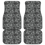 Grey Digital Camo Pattern Print Front and Back Car Floor Mats