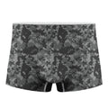 Grey Digital Camo Pattern Print Men's Boxer Briefs
