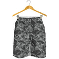 Grey Digital Camo Pattern Print Men's Shorts