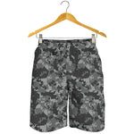 Grey Digital Camo Pattern Print Men's Shorts