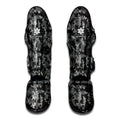 Grey Digital Camo Pattern Print Muay Thai Shin Guards
