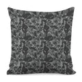 Grey Digital Camo Pattern Print Pillow Cover