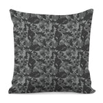 Grey Digital Camo Pattern Print Pillow Cover
