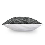 Grey Digital Camo Pattern Print Pillow Cover