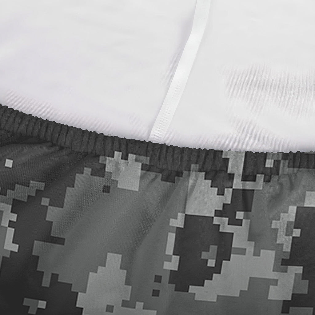 Grey Digital Camo Pattern Print Sofa Cover