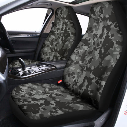 Grey Digital Camo Pattern Print Universal Fit Car Seat Covers