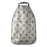 Grey Doodle Sandwich Pattern Print Car Seat Organizers