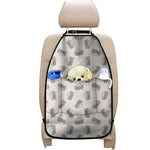 Grey Doodle Sandwich Pattern Print Car Seat Organizers